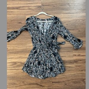 Free People long-sleeve floral romper